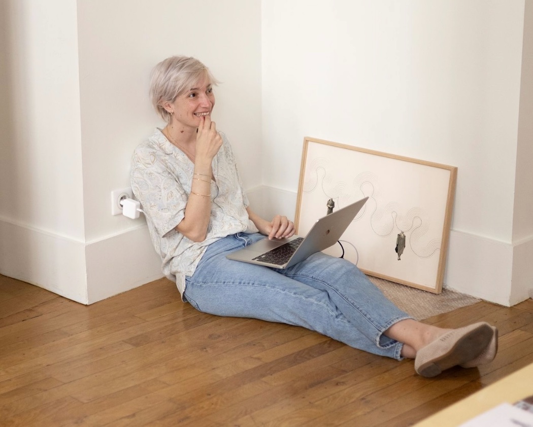 Lauriane Mouysset à l'atelier